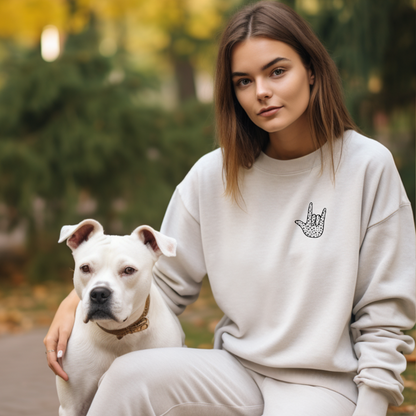 ILY Dog Paws  Tan Crewneck