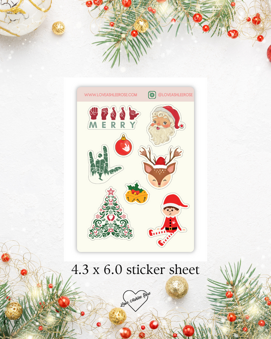 Red and Green Christmas Sticker Sheet