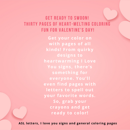 30 Coloring Pages Valentine’s Theme