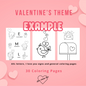 30 Coloring Pages Valentine’s Theme