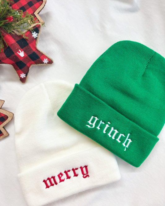 Merry / Grinch beanies