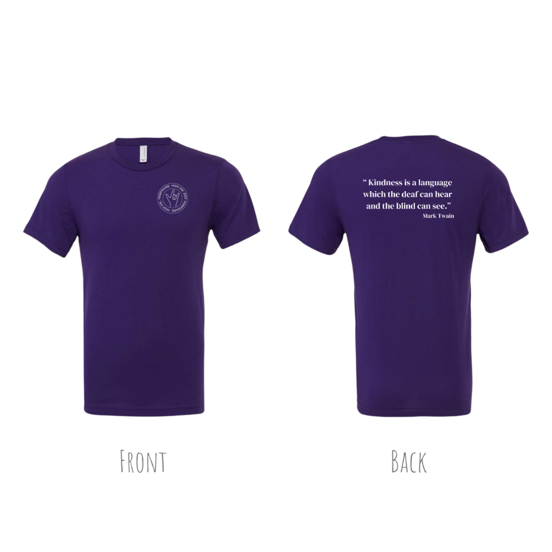 Logo and Quote Purple Unisex Tee