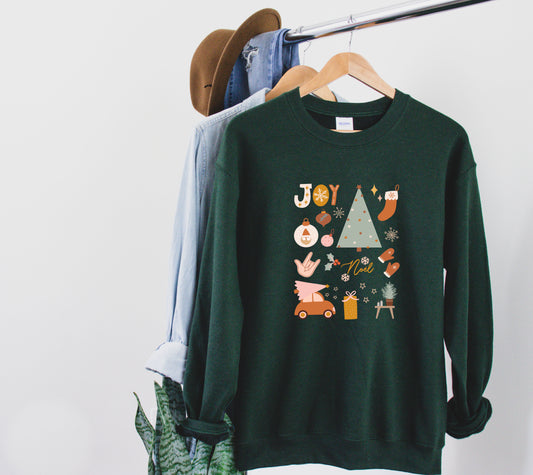 Boho Christmas Green Sweatshirt