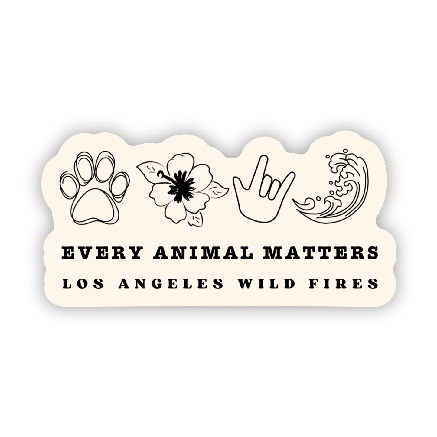 Every Animal Matters Cali Icons Sticker