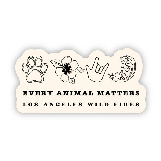 Every Animal Matters Cali Icons Sticker