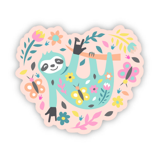 Sloth ILY Heart Sticker