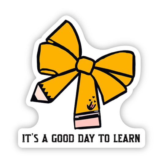 ILY Pencil Bow Sticker