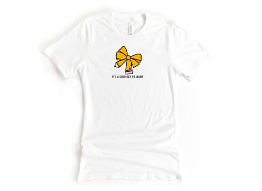 Pencil Bow ILY Adult Tee