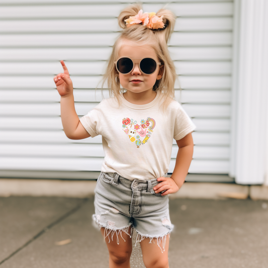 Retro Back to School Toddler Tee