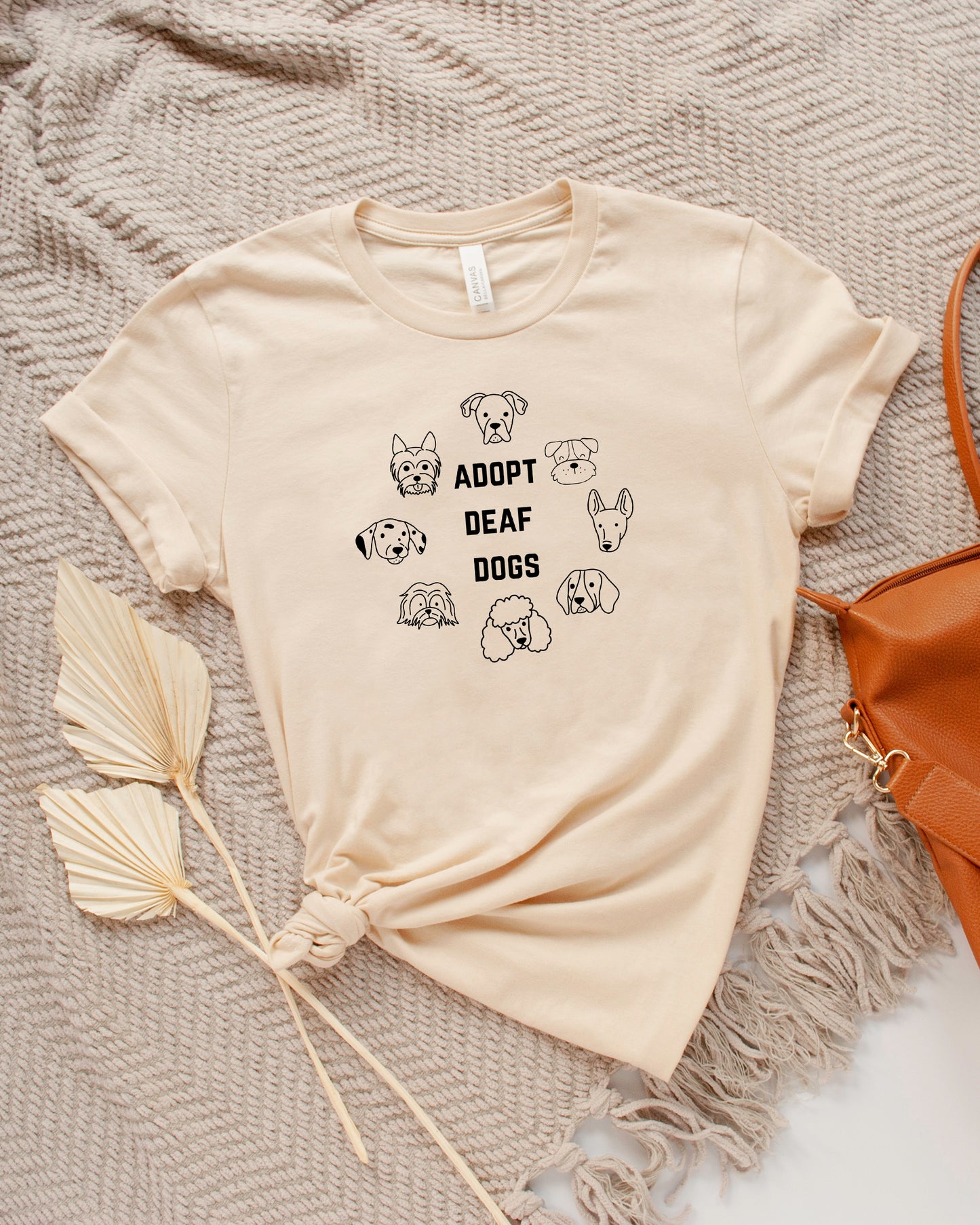 Adopt Deaf Dogs Tan Tee