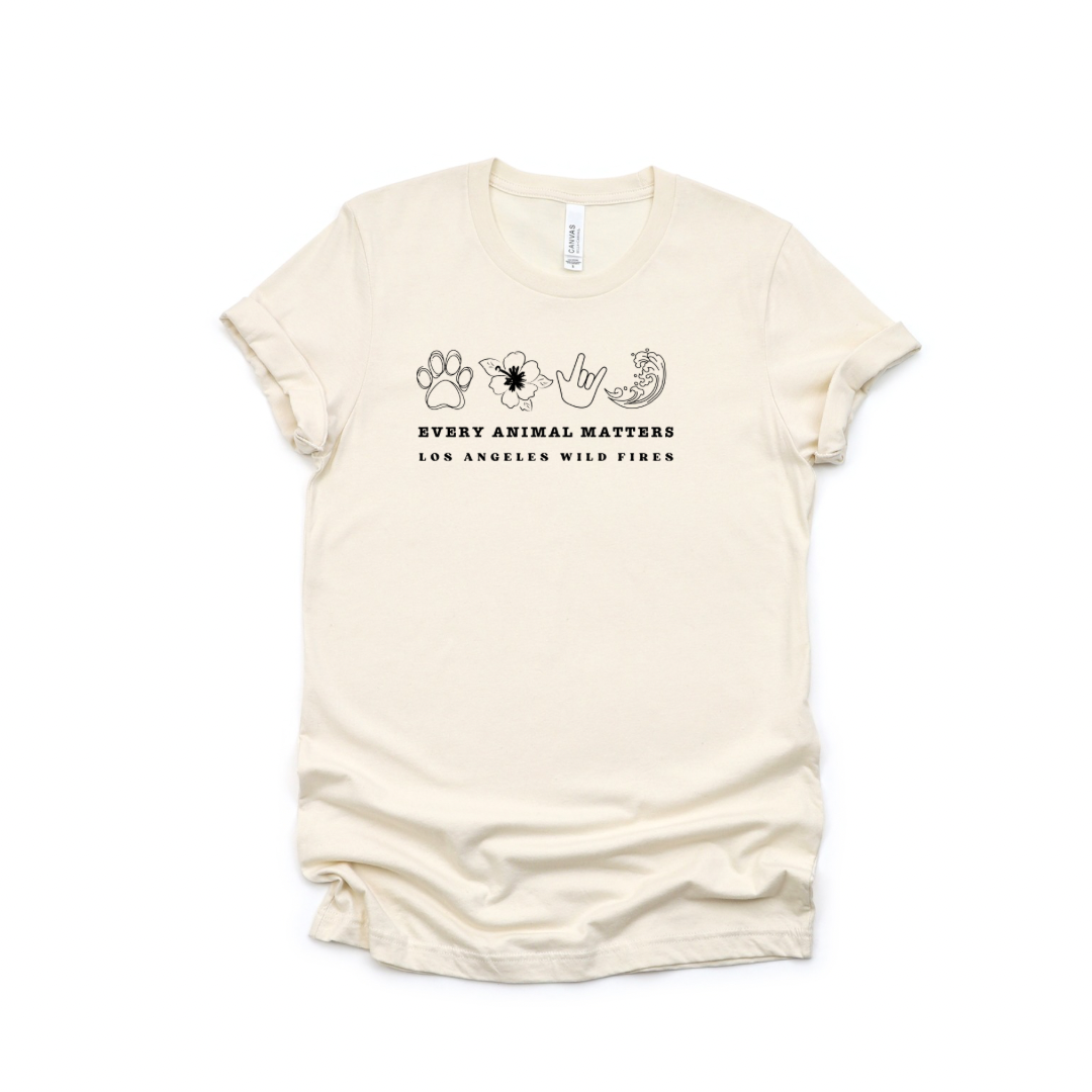 Every Animal Matters  Cream Tee