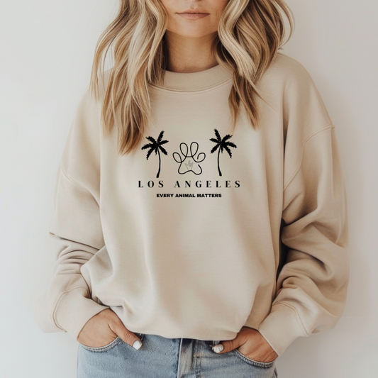 Los Angeles Every Animal Matters Tan sweatshirt