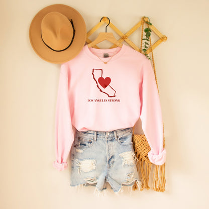 LOS ANGELES STRONG  Pink Sweatshirt