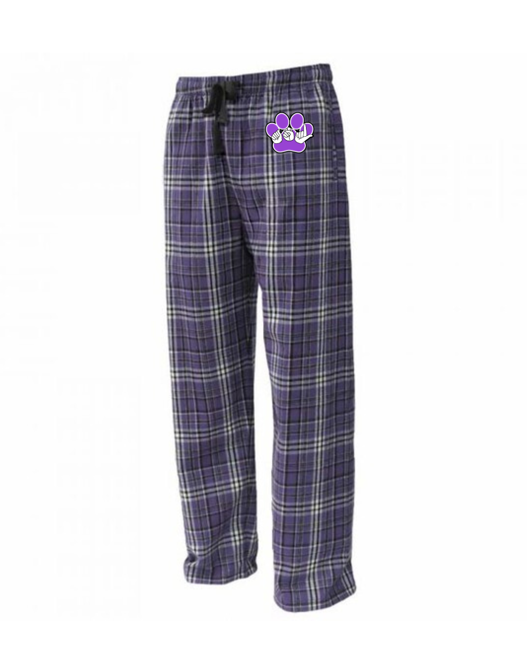 Paw Purple Plaid PJ Pants