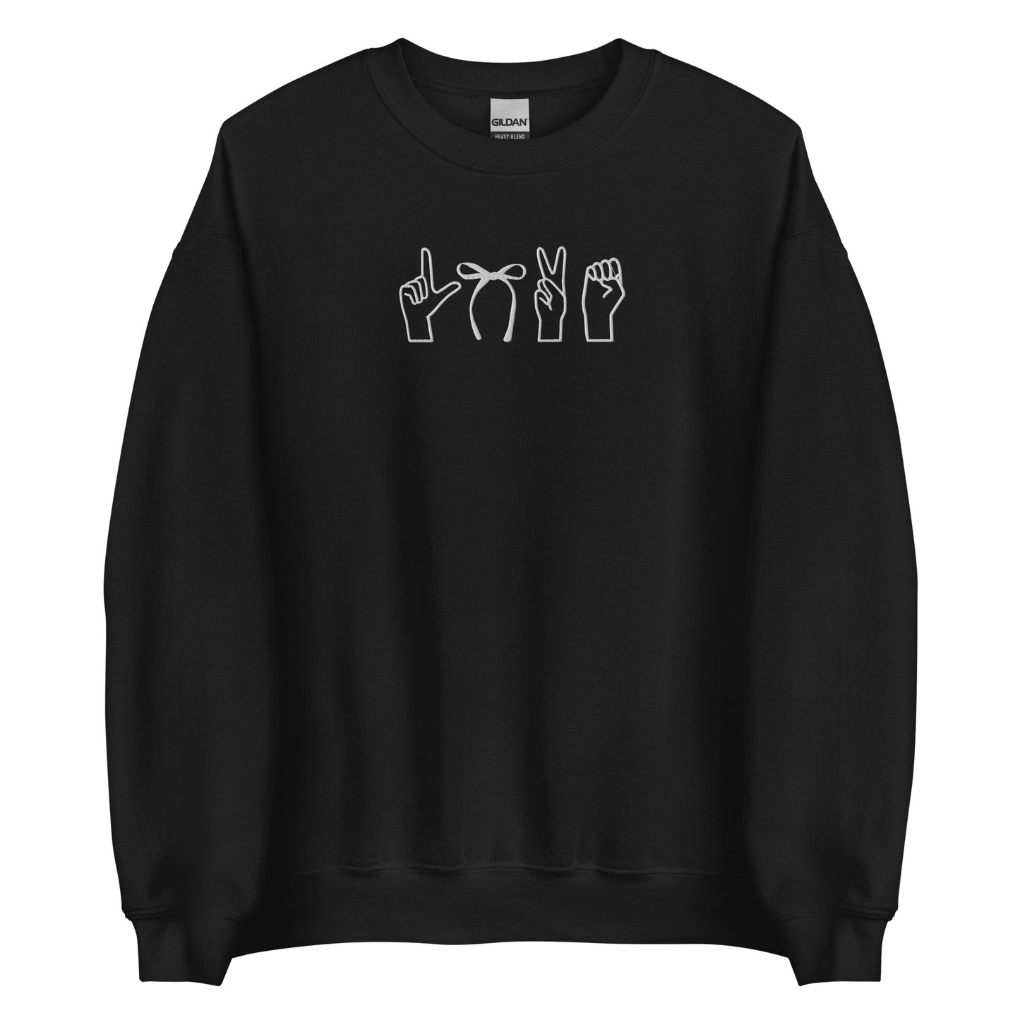 LOVE Bow Embroidery Unisex Sweatshirt ( Different Colors)