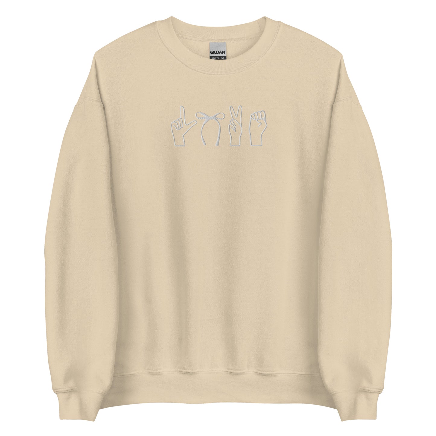 LOVE Bow Embroidery Unisex Sweatshirt ( Different Colors)