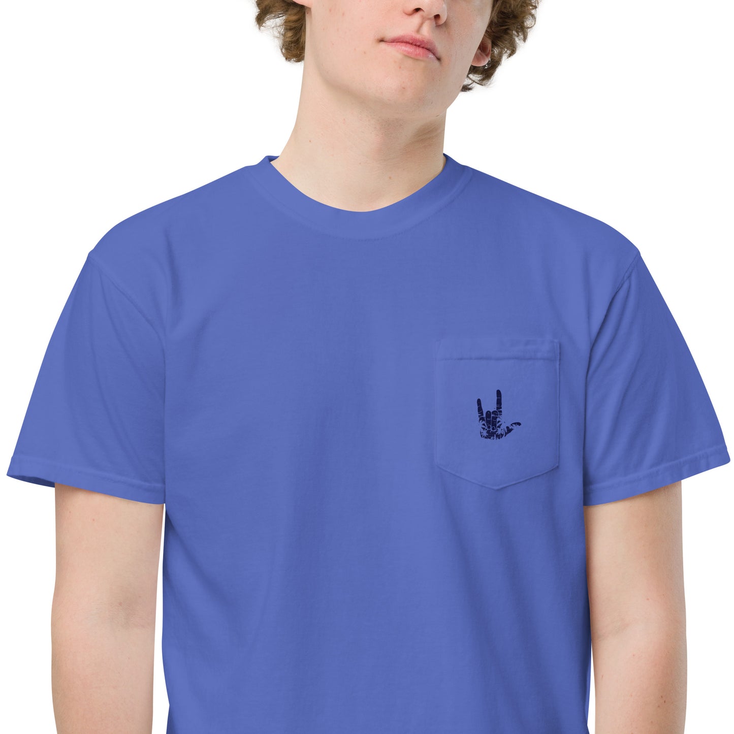 ILY Beach Blue Unisex pocket t-shirt